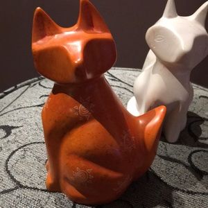 Soapstone Cat Figurines - Handmade in Kenya